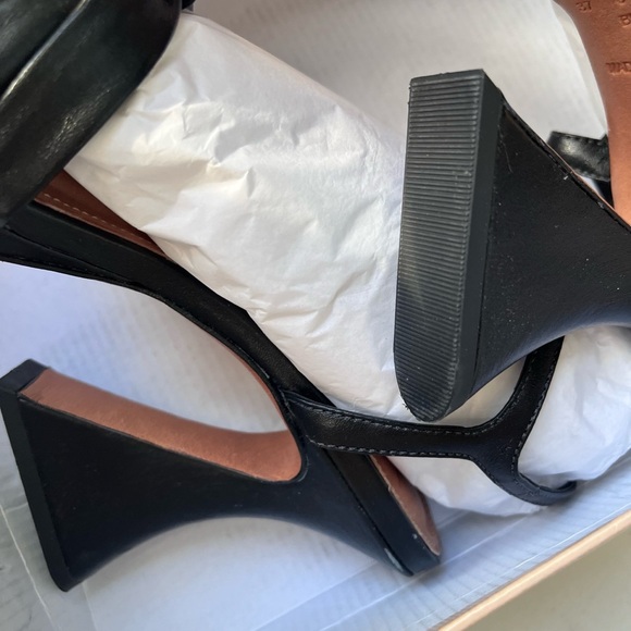 Worn once  Vicenza  Leather Knotted Platform Heels in Black size 37 - Picture 9 of 16